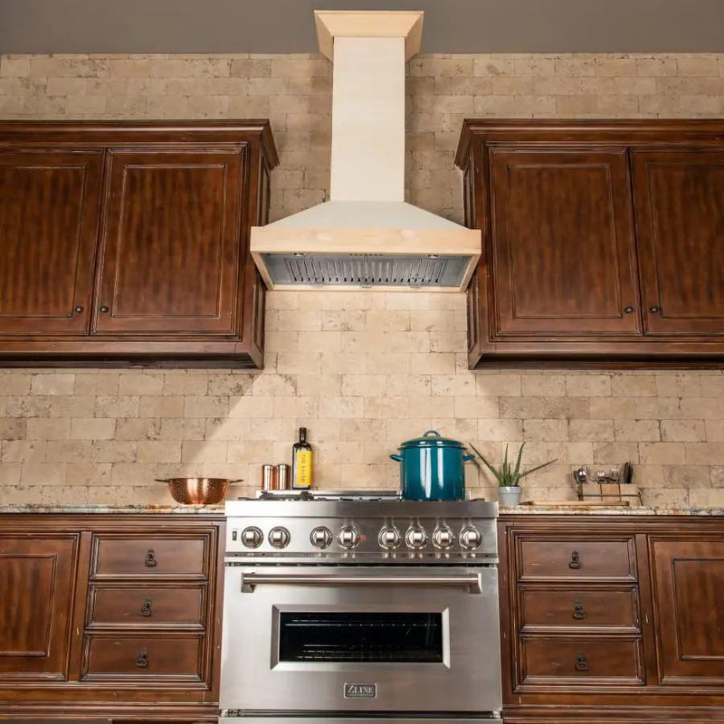 ZLINE 36" Unfinished Wooden Wall Range Hood, KBUF-36 by Farmhouse Kitchen and Bath