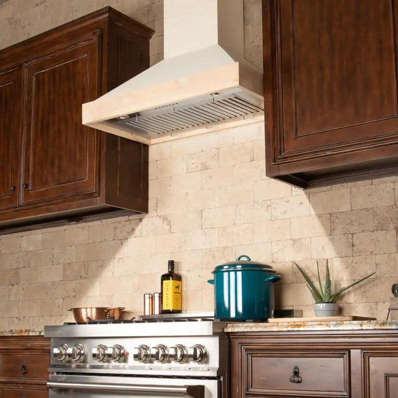 ZLINE 36" Unfinished Wooden Wall Range Hood, KBUF-36 by Farmhouse Kitchen and Bath