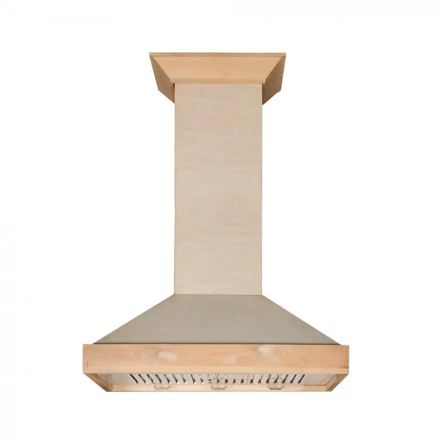 ZLINE 36" Unfinished Wooden Wall Range Hood, KBUF-36 by Farmhouse Kitchen and Bath