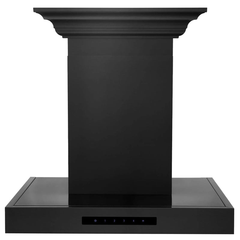 ZLINE 36" Wall Mount Range Hood, Black Stainless Steel, BSKENCRN-36 by Farmhouse Kitchen and Bath