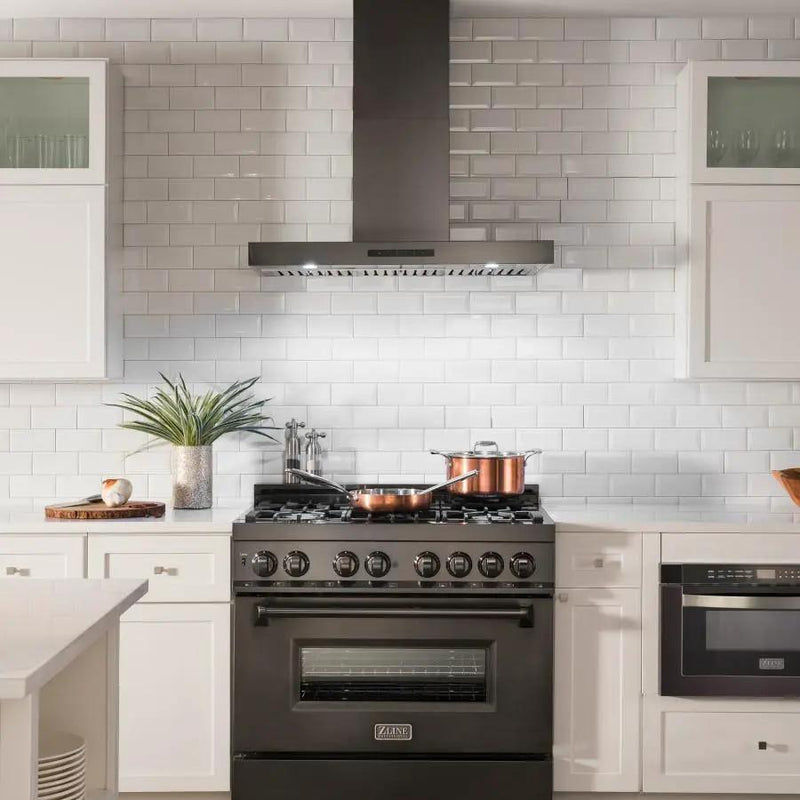 ZLINE 36" Wall Mount Range Hood, BSKEN-36, Black Stainless Steel by Farmhouse Kitchen and Bath