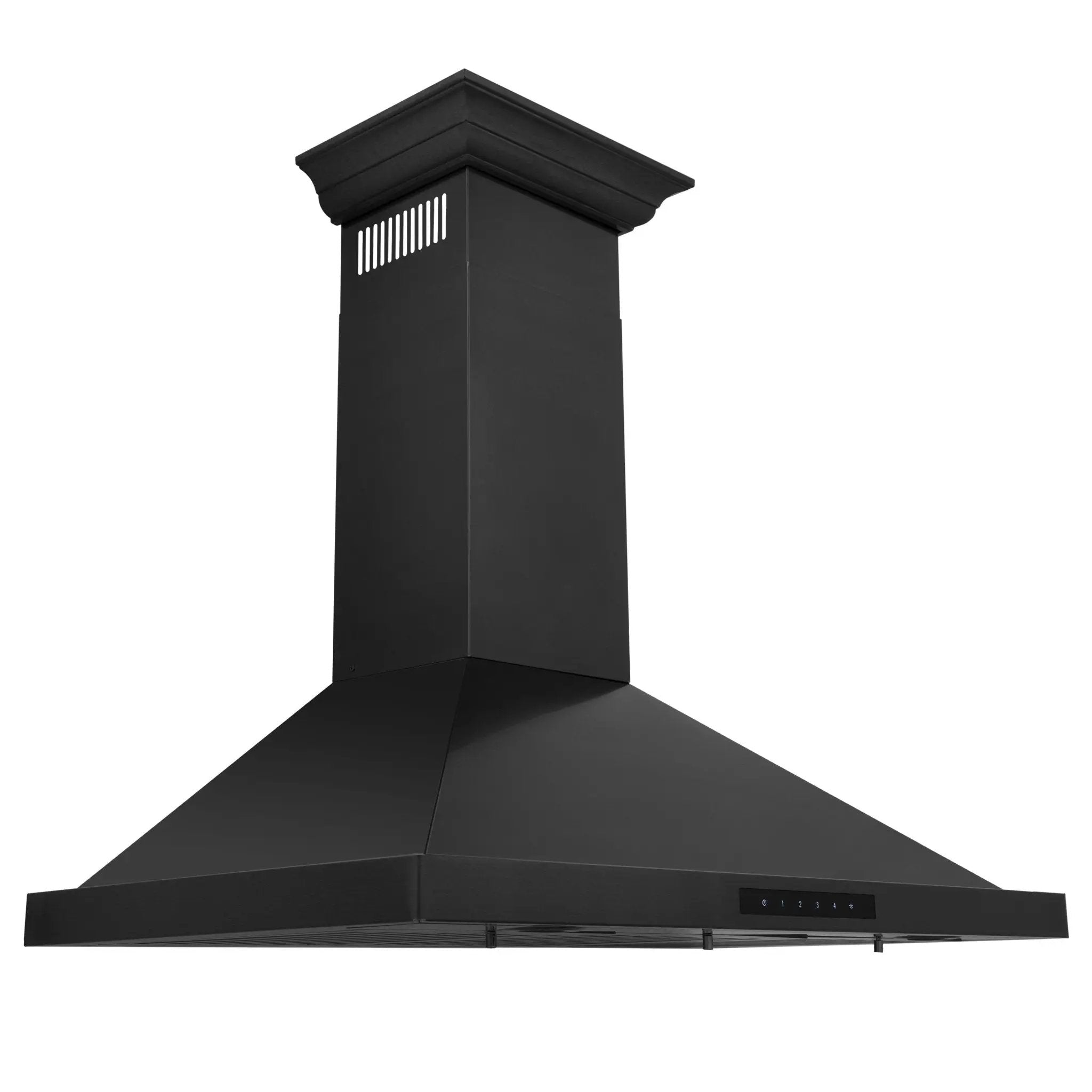 ZLINE 36" Wall Range Hood, Black Stainless, Crown Molding, BSKBNCRN-36 by Farmhouse Kitchen and Bath