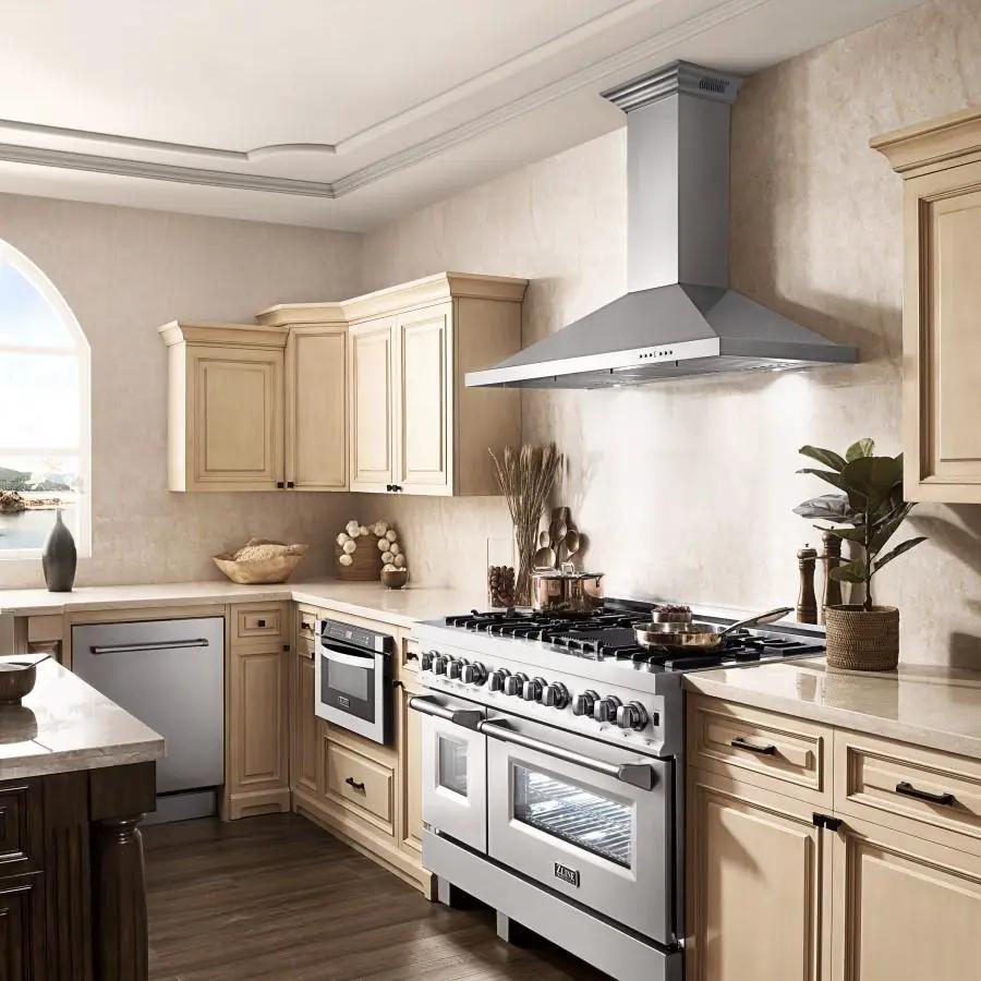 ZLINE 36" Wall Range Hood, Built-in CrownSound® Bluetooth Speakers, KBCRN-BT-36 by Farmhouse Kitchen and Bath