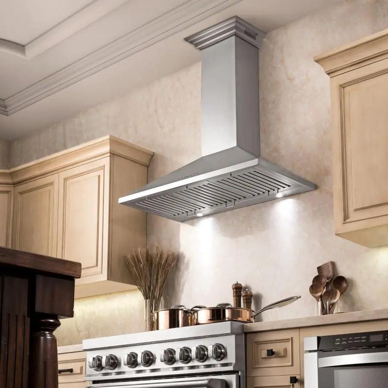 ZLINE 36" Wall Range Hood, Built-in CrownSound® Bluetooth Speakers, KL2CRN-BT-36 by Farmhouse Kitchen and Bath