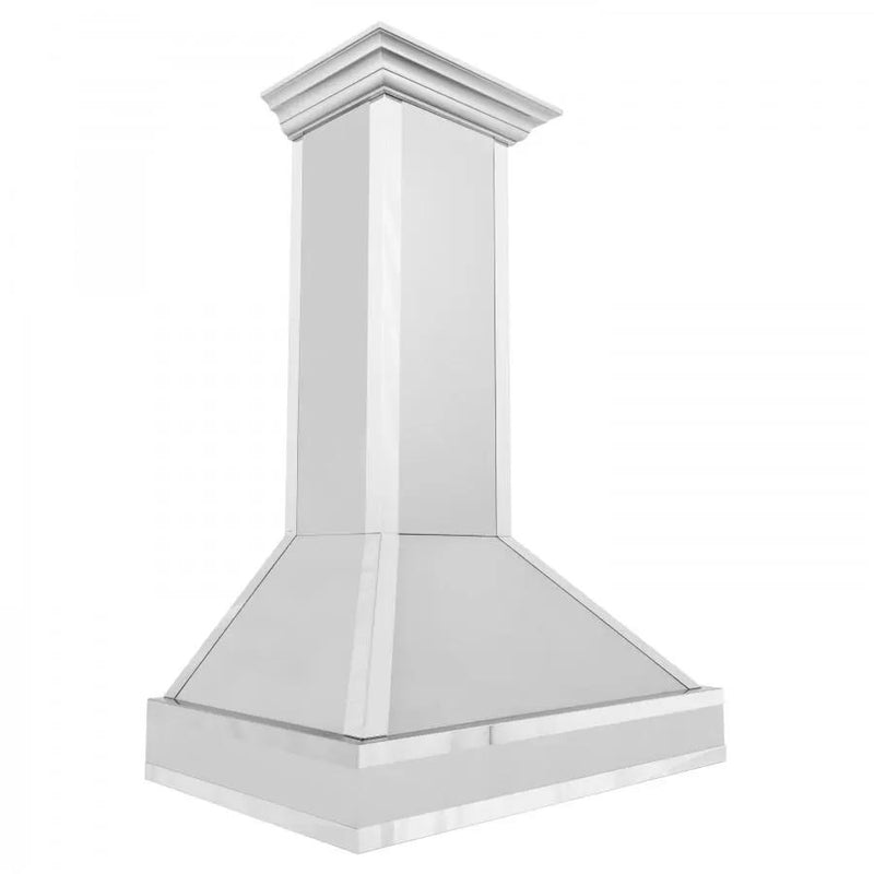 ZLINE 36" Wall Range Hood, DuraSnow Stainless, Mirror Accents, 655MR-36 by Farmhouse Kitchen and Bath