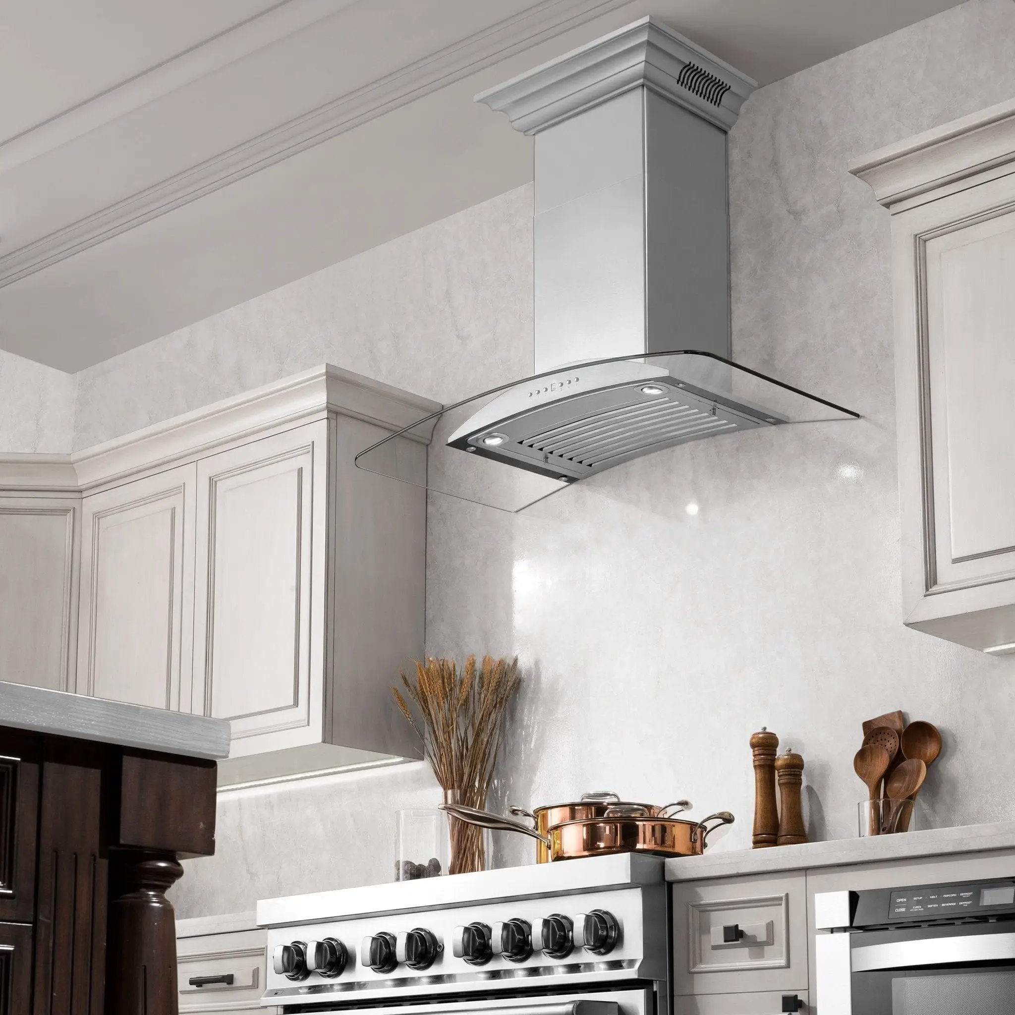ZLINE 36" Wall Range Hood, Stainless, Bluetooth Speakers, KNCRN-BT-36 by Farmhouse Kitchen and Bath