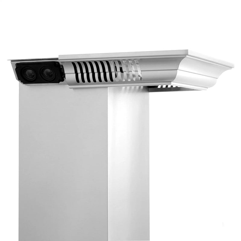 ZLINE 36" Wall Range Hood, Stainless, CrownSound Speakers, KF1CRN-BT-36 by Farmhouse Kitchen and Bath