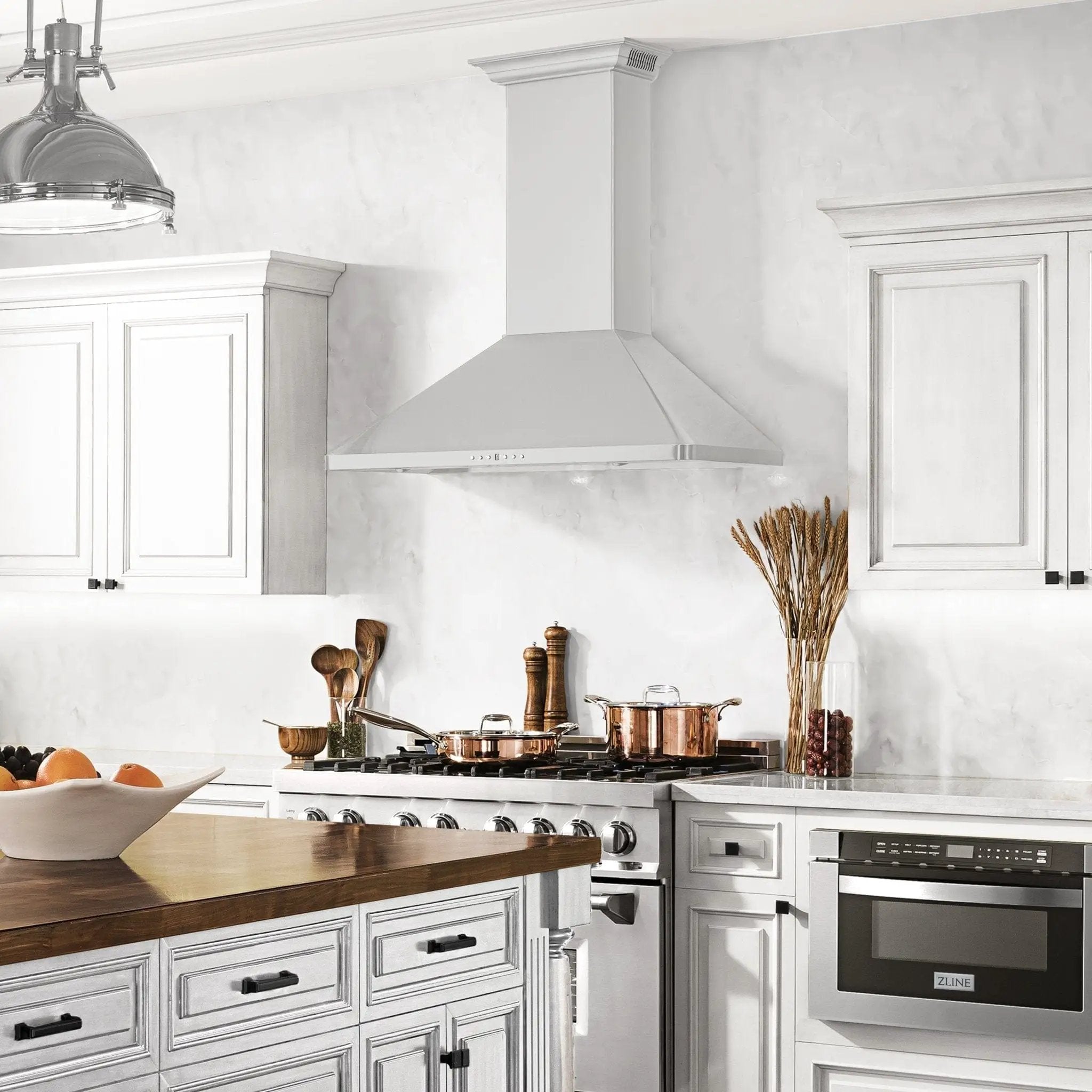 ZLINE 36" Wall Range Hood, Stainless, CrownSound Speakers, KF1CRN-BT-36 by Farmhouse Kitchen and Bath