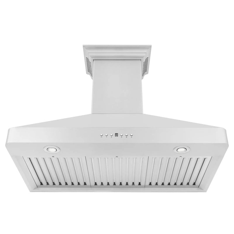 ZLINE 36" Wall RangeHood, Stainless, CrownSound Speakers, KF2CRN-BT-36 by Farmhouse Kitchen and Bath