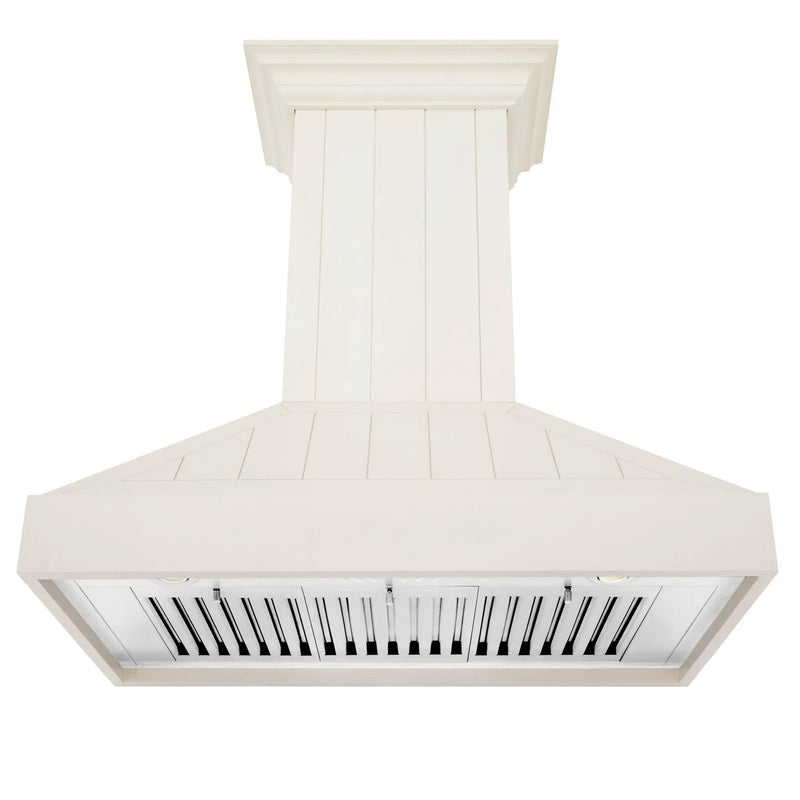 ZLINE 36" Wooden Wall Mount Range Hood in Cottage White, KPTT-36 by Farmhouse Kitchen and Bath