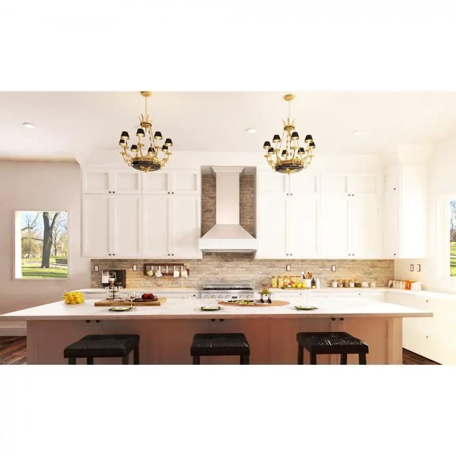 ZLINE 36" Wooden Wall Range Hood, Cottage White, KBTT-36 by Farmhouse Kitchen and Bath