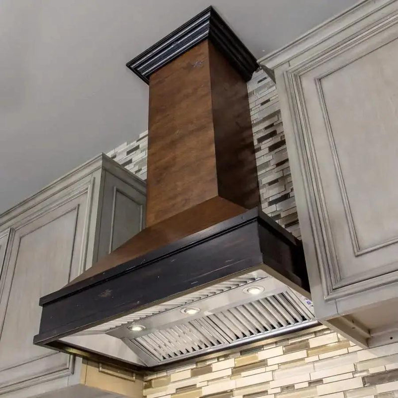 ZLINE 36" Wooden Wall Range Hood, Crown Molding 329AH-36 by Farmhouse Kitchen and Bath
