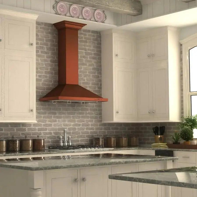 ZLINE 42" Copper Wall Range Hood, 8KBC-42 by Farmhouse Kitchen and Bath