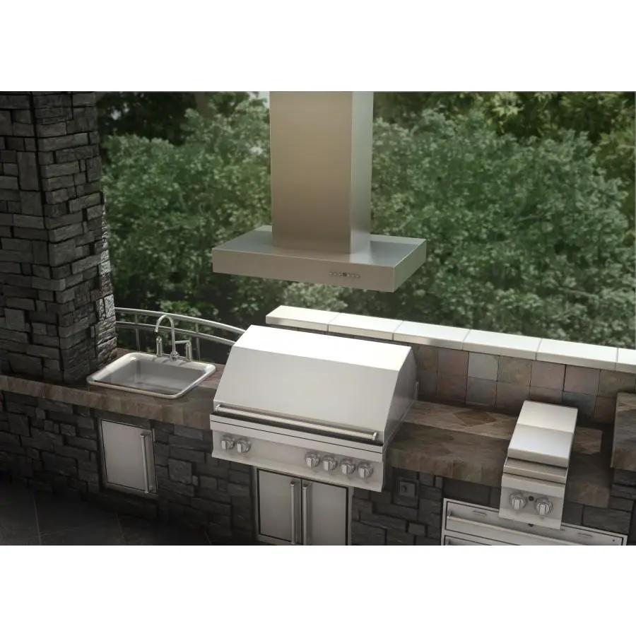 ZLINE 42" Outdoor/Indoor Island Range Hood, KECOMi-304-42 by Farmhouse Kitchen and Bath