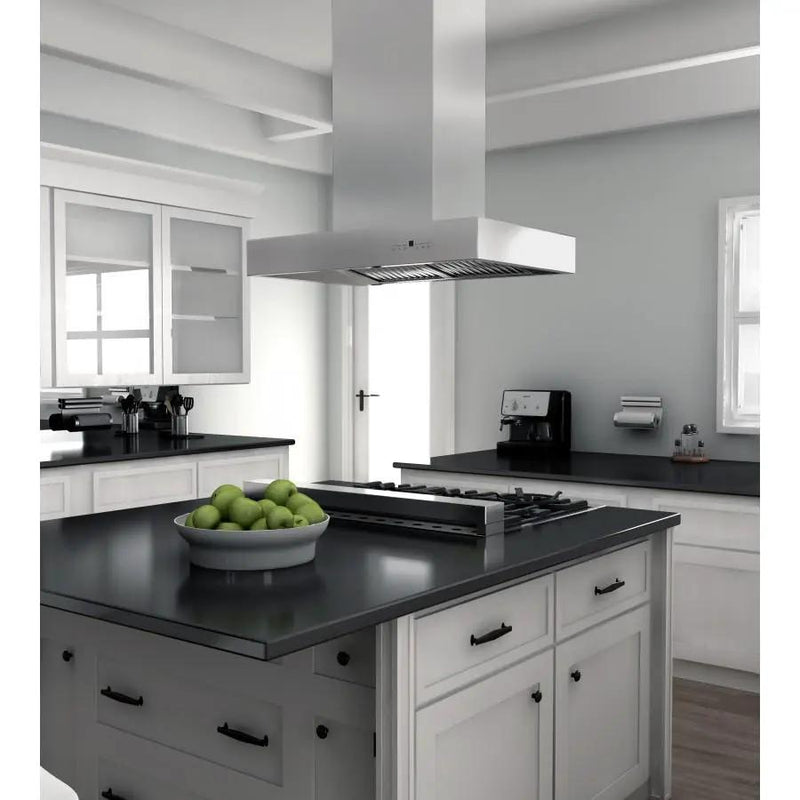 ZLINE 42" Stainless Steel Island Range Hood, KECOMi-42 by Farmhouse Kitchen and Bath