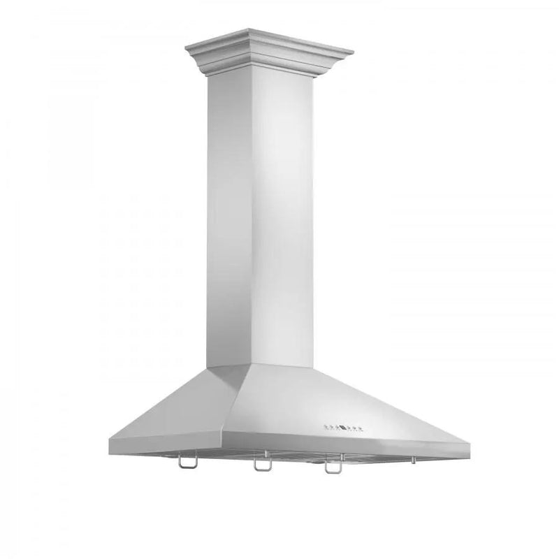 ZLINE 42" Stainless Steel Wall Range Hood, Crown Molding, KL2CRN-42 by Farmhouse Kitchen and Bath