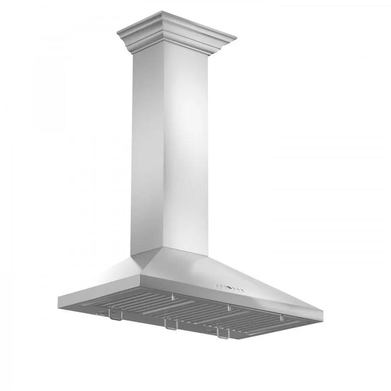 ZLINE 42" Stainless Steel Wall Range Hood, Crown Molding, KL2CRN-42 by Farmhouse Kitchen and Bath