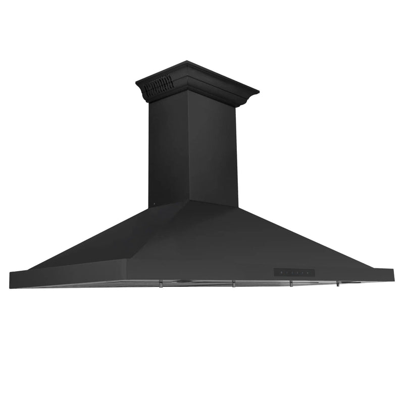 ZLINE 42" Wall Black Stainless Range Hood, Crown Speakers, BSKBNCRN-BT-42 by Farmhouse Kitchen and Bath
