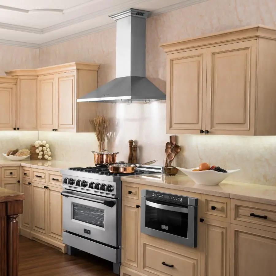 ZLINE 42" Wall Range Hood, Built-in CrownSound® Bluetooth Speakers, KL2CRN-BT-42 by Farmhouse Kitchen and Bath
