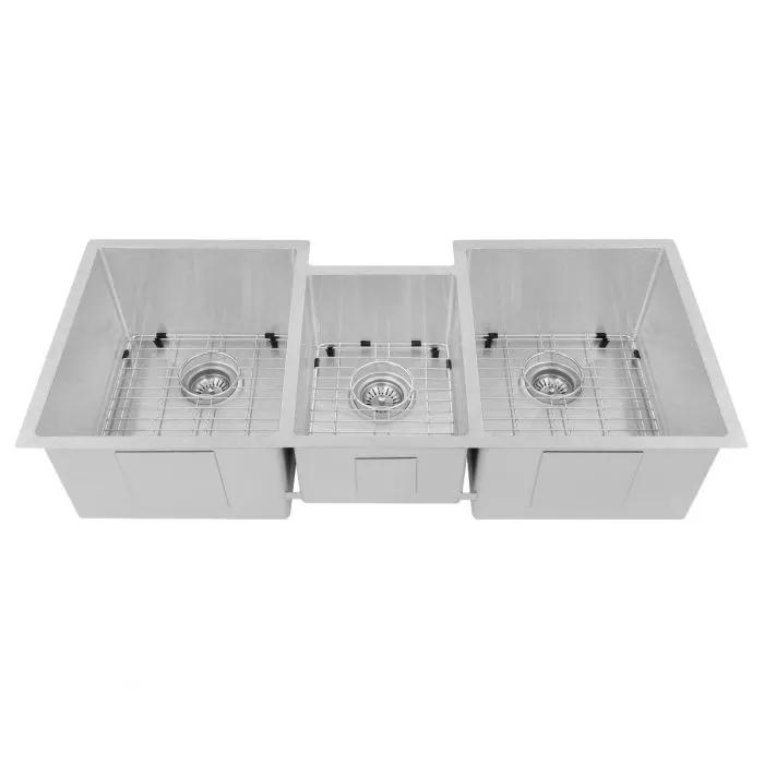 ZLINE 45" Undermount Triple Bowl Sink, DuraSnow Stainless, SLT-45S by Farmhouse Kitchen and Bath