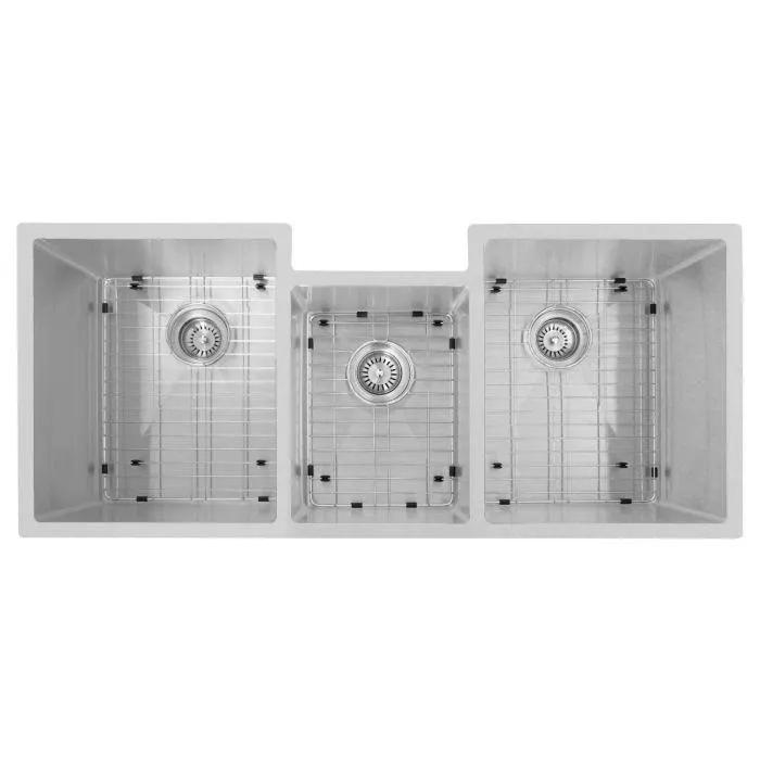 ZLINE 45" Undermount Triple Bowl Sink, DuraSnow Stainless, SLT-45S by Farmhouse Kitchen and Bath