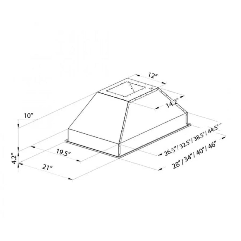 ZLINE 46" Island Range Hood Insert, 721i-46 by Farmhouse Kitchen and Bath