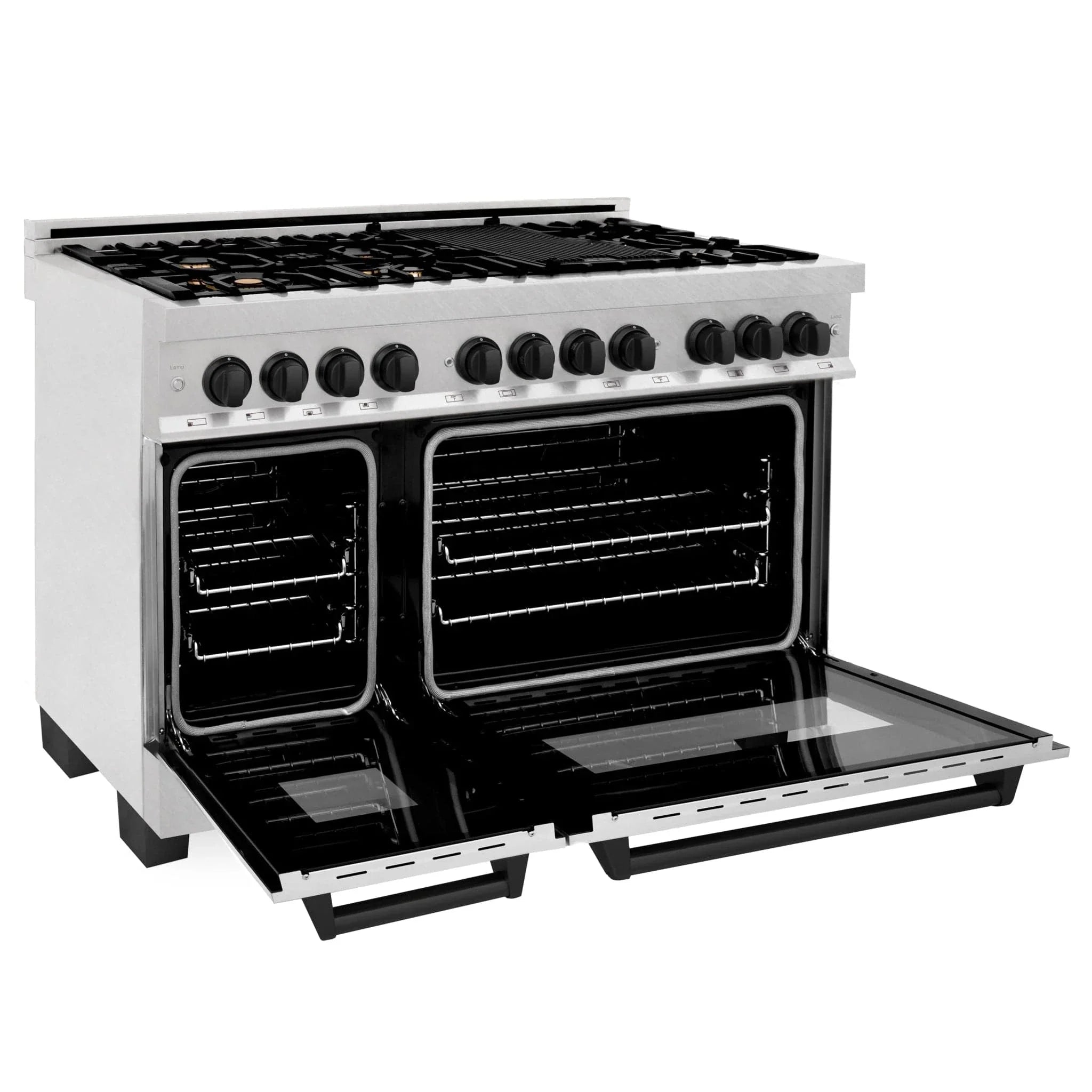 ZLINE 48" Autograph Dual Fuel Range, RASZ-SN-48-MB by Farmhouse Kitchen and Bath