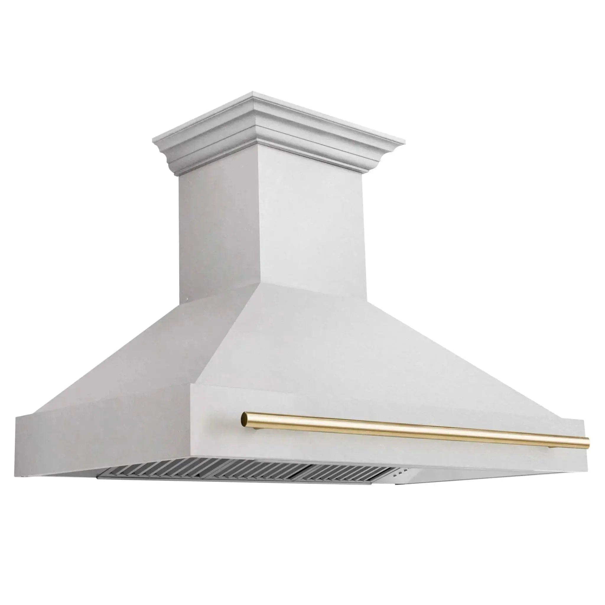 ZLINE 48" Autograph DuraSnow Stainless Steel Hood 8654SNZ-48-G by Farmhouse Kitchen and Bath