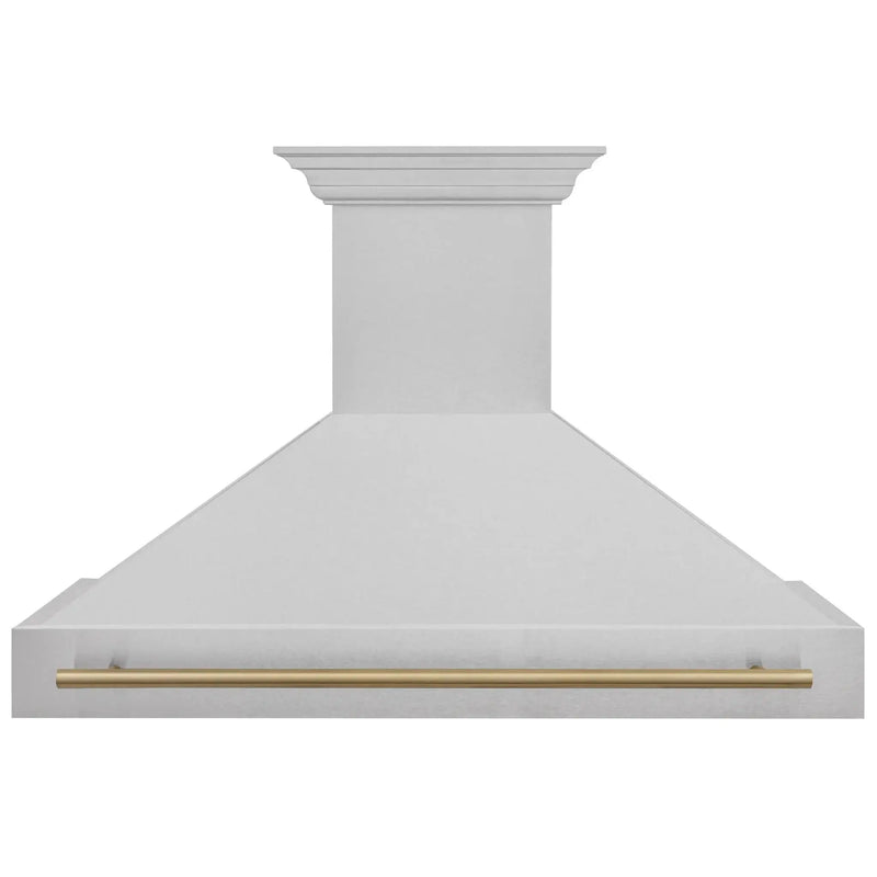 ZLINE 48" Autograph DuraSnow Stainless Steel Range Hood 8654SNZ-48-CB by Farmhouse Kitchen and Bath