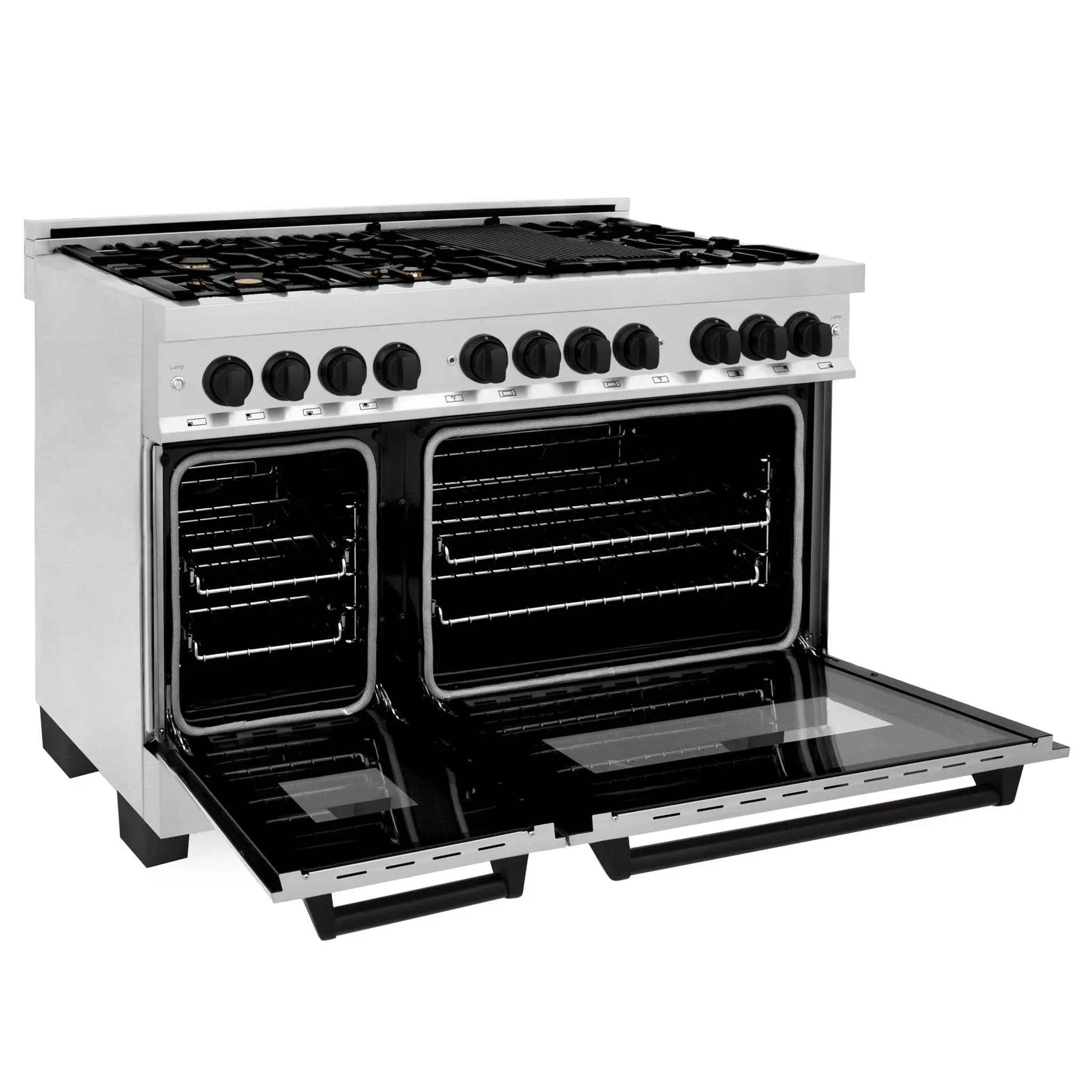 ZLINE 48" Autograph Edition, Dual Fuel Range, RAZ-48-MB by Farmhouse Kitchen and Bath
