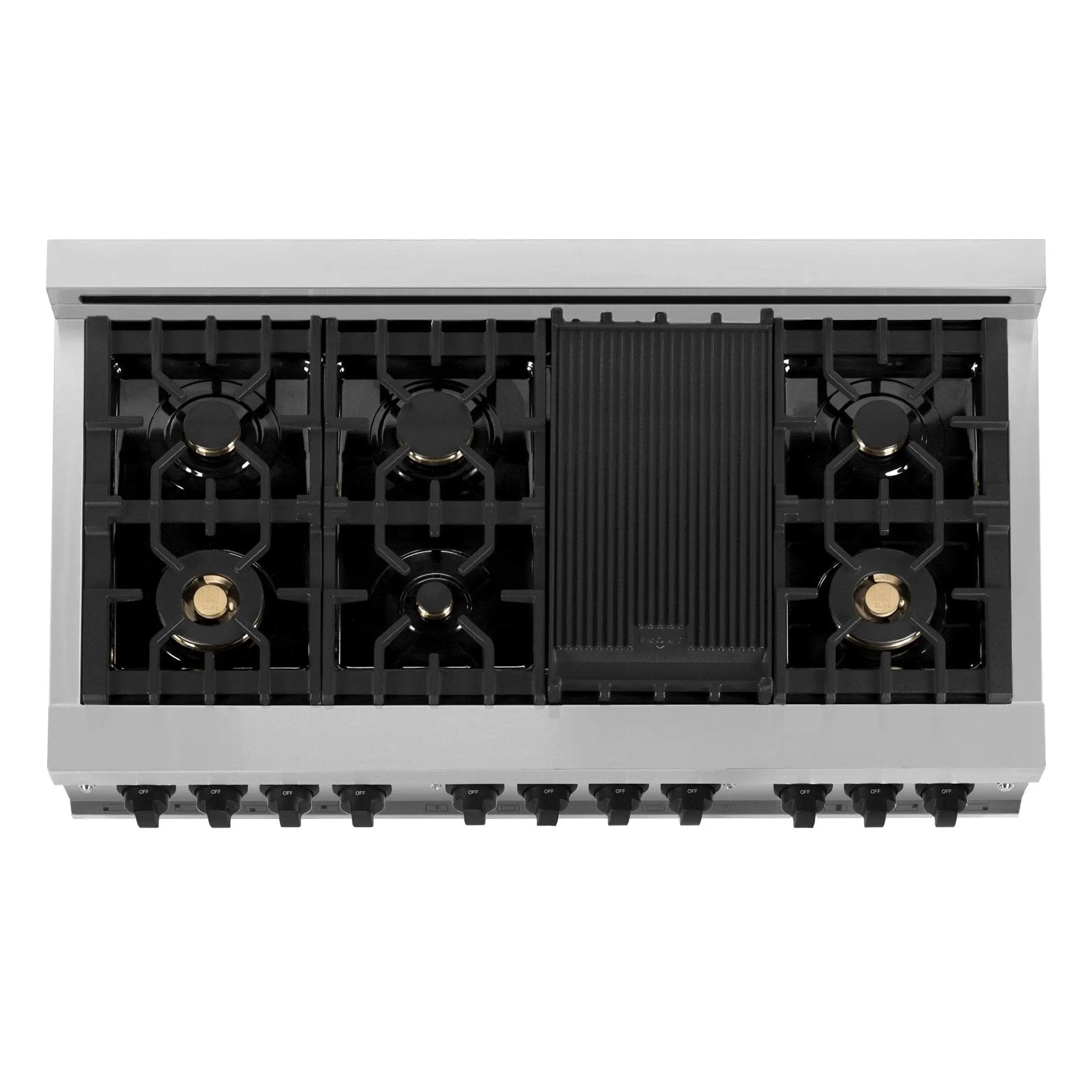 ZLINE 48" Autograph Edition, Dual Fuel Range, RAZ-48-MB by Farmhouse Kitchen and Bath