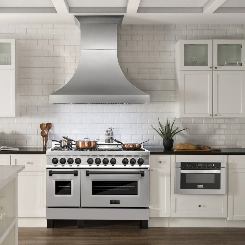 ZLINE 48" Autograph Edition, Dual Fuel Range, RAZ-48-MB by Farmhouse Kitchen and Bath