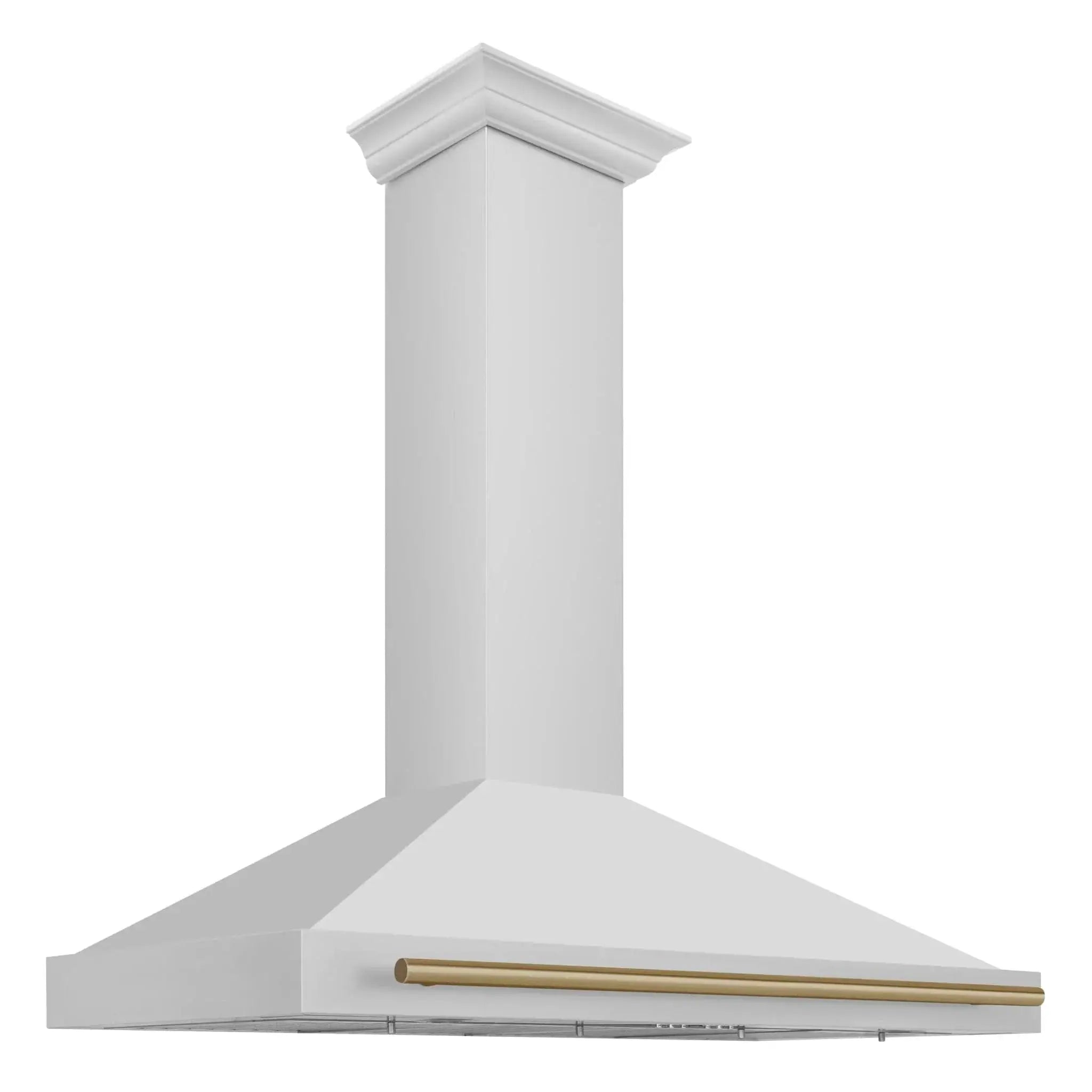 ZLINE 48" Autograph Edition Stainless Steel Range Hood with Stainless Steel Shell and Champagne Bronze Accents KB4STZ-48-CB by Farmhouse Kitchen and Bath