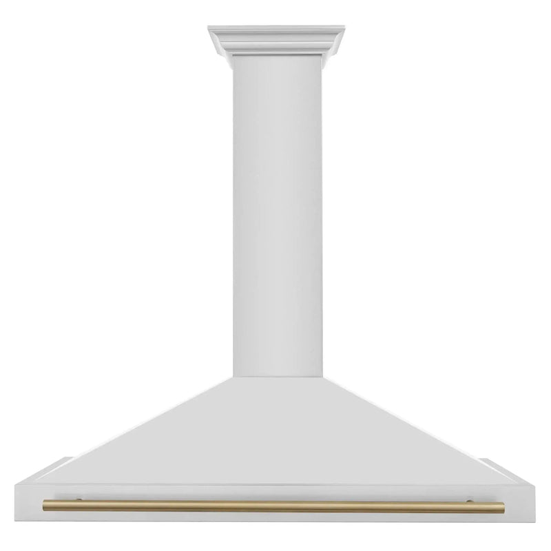 ZLINE 48" Autograph Edition Stainless Steel Range Hood with Stainless Steel Shell and Champagne Bronze Accents KB4STZ-48-CB by Farmhouse Kitchen and Bath