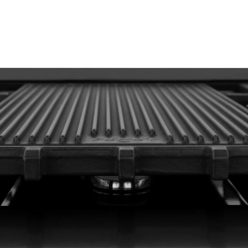 ZLINE 48" Autograph Rangetop, Black Stainless, Champagne Bronze Accents, RTBZ-48-CB by Farmhouse Kitchen and Bath