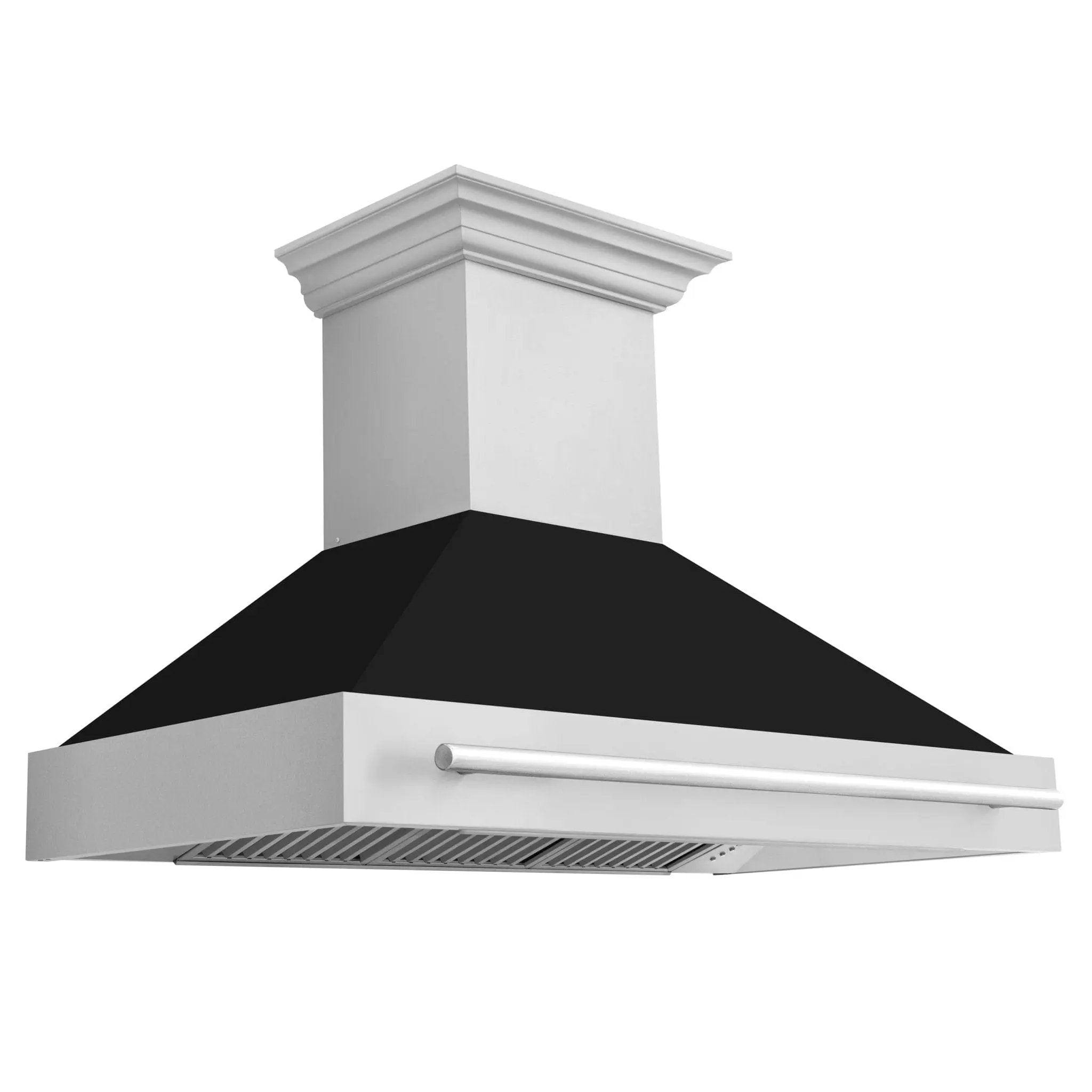 ZLINE 48" Autograph Stainless Black Wall Range Hood, 8654STX-BLM-48 by Farmhouse Kitchen and Bath