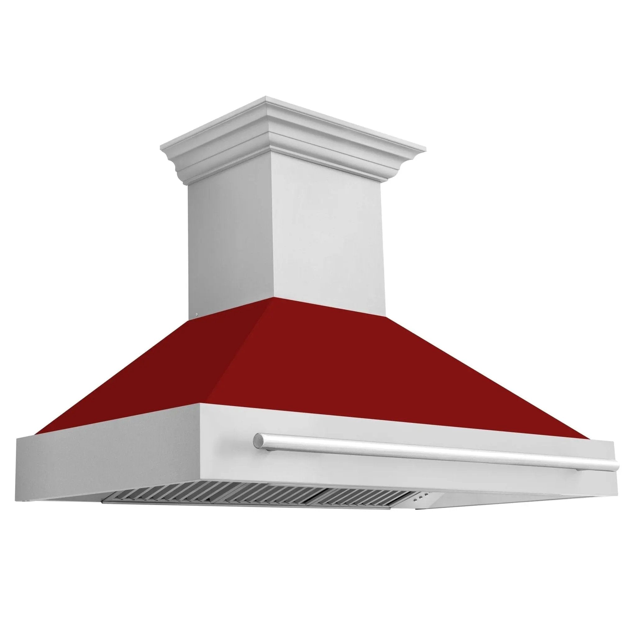 ZLINE 48" Autograph Stainless Red Wall Range Hood 8654STX-RG-48 by Farmhouse Kitchen and Bath