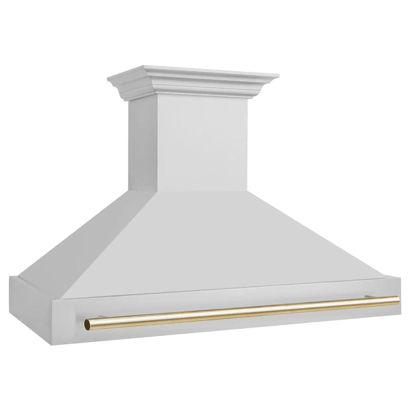 ZLINE 48" Autograph Stainless Wall Range Hood, 8654STZ-48-G by Farmhouse Kitchen and Bath