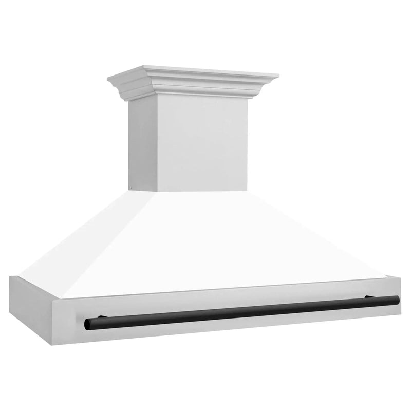 ZLINE 48" Autograph Stainless Wall Range Hood, 8654STZ-WM48-MB by Farmhouse Kitchen and Bath