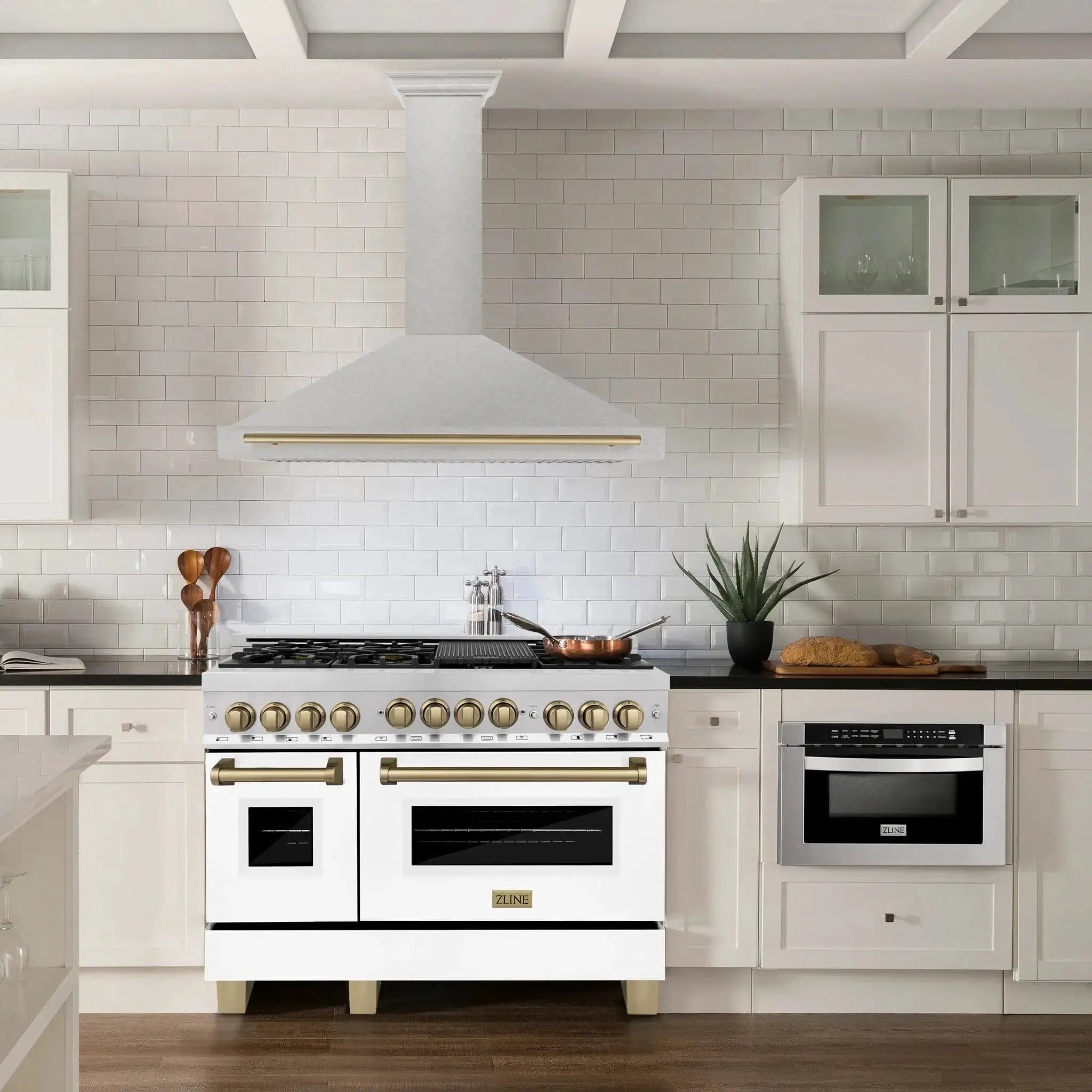 ZLINE 48" Autograph Stainless Wall Range Hood KB4SNZ-48-CB by Farmhouse Kitchen and Bath