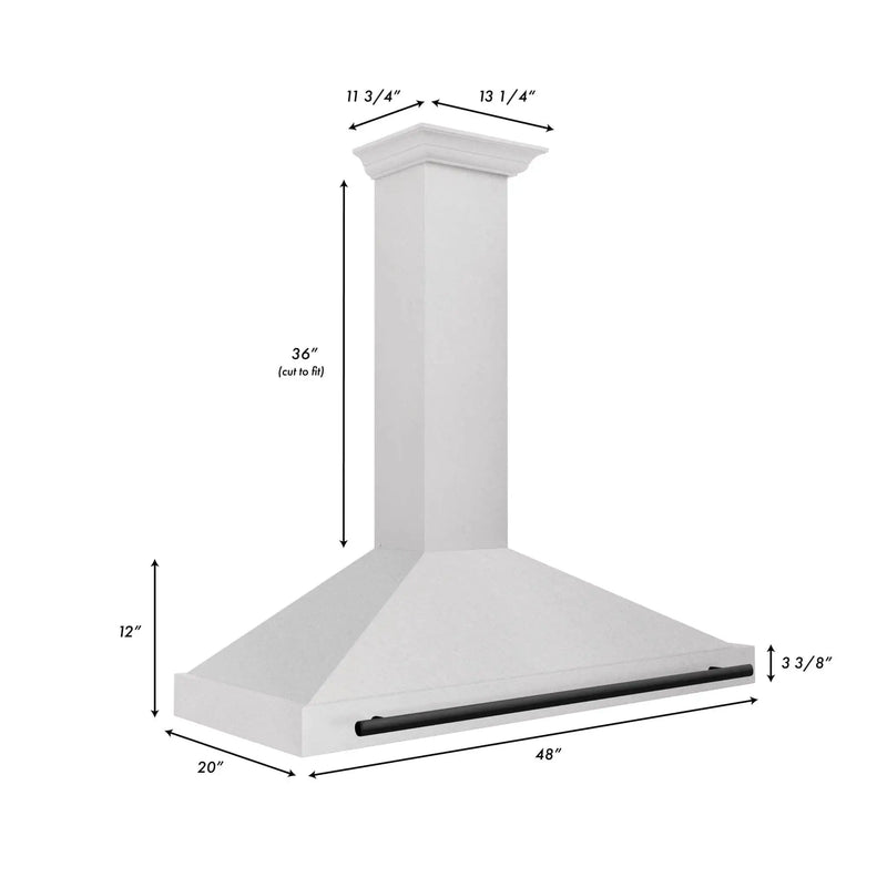 ZLINE 48" Autograph Stainless Wall Range Hood KB4SNZ-48-MB by Farmhouse Kitchen and Bath