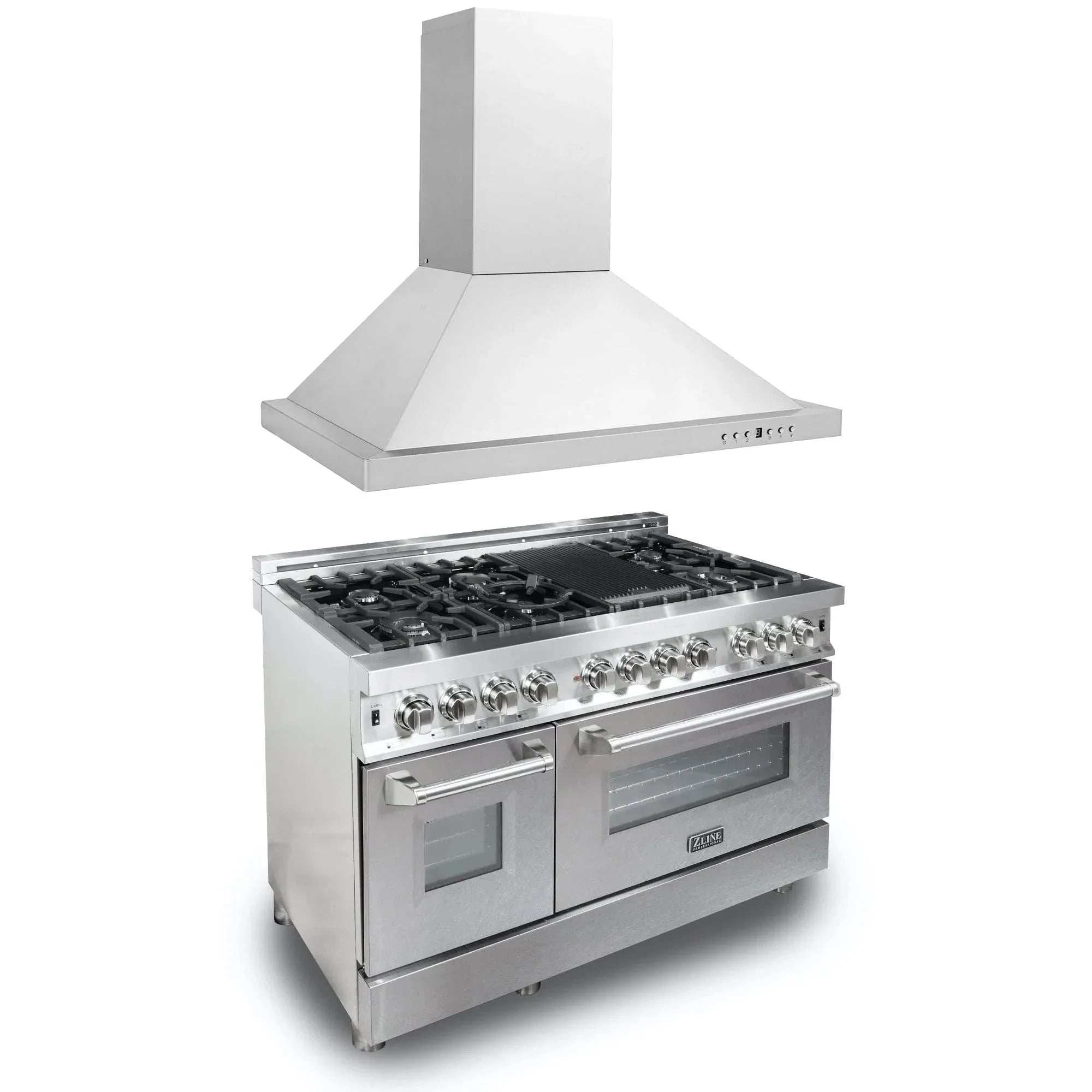 ZLINE 48" Bundle Range RA-SN-48 & Range Hood KB-48, 2KP-RASNRH48 by Farmhouse Kitchen and Bath