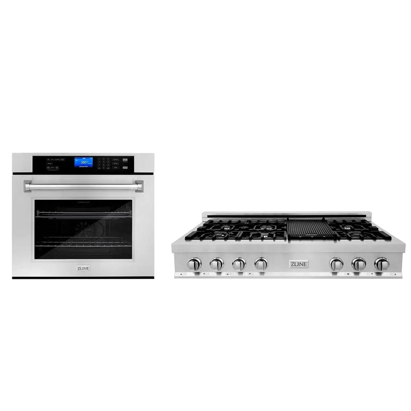 ZLINE 48" Bundle Range Top RT48 & Wall Oven AWS-30, 2KP-RTAWS48 by Farmhouse Kitchen and Bath