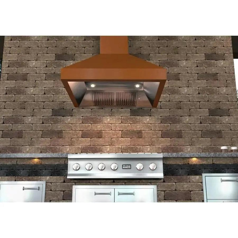 ZLINE 48" Copper Wall Range Hood 8667C-48 by Farmhouse Kitchen and Bath