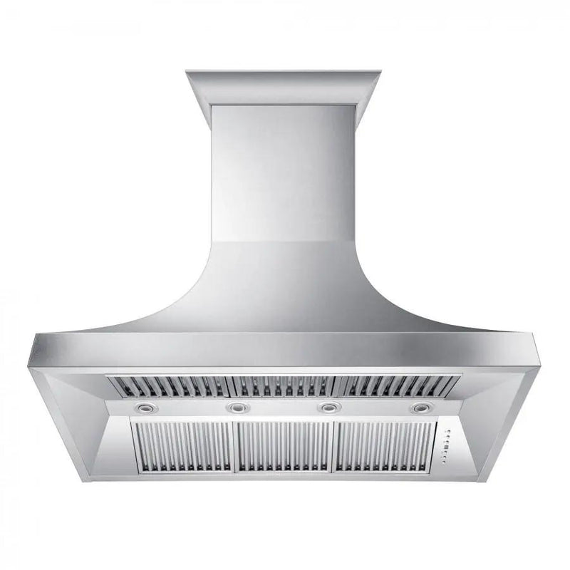 ZLINE 48" Designer Snow Stainless Finish Wall Range Hood, 8632S-48 by Farmhouse Kitchen and Bath