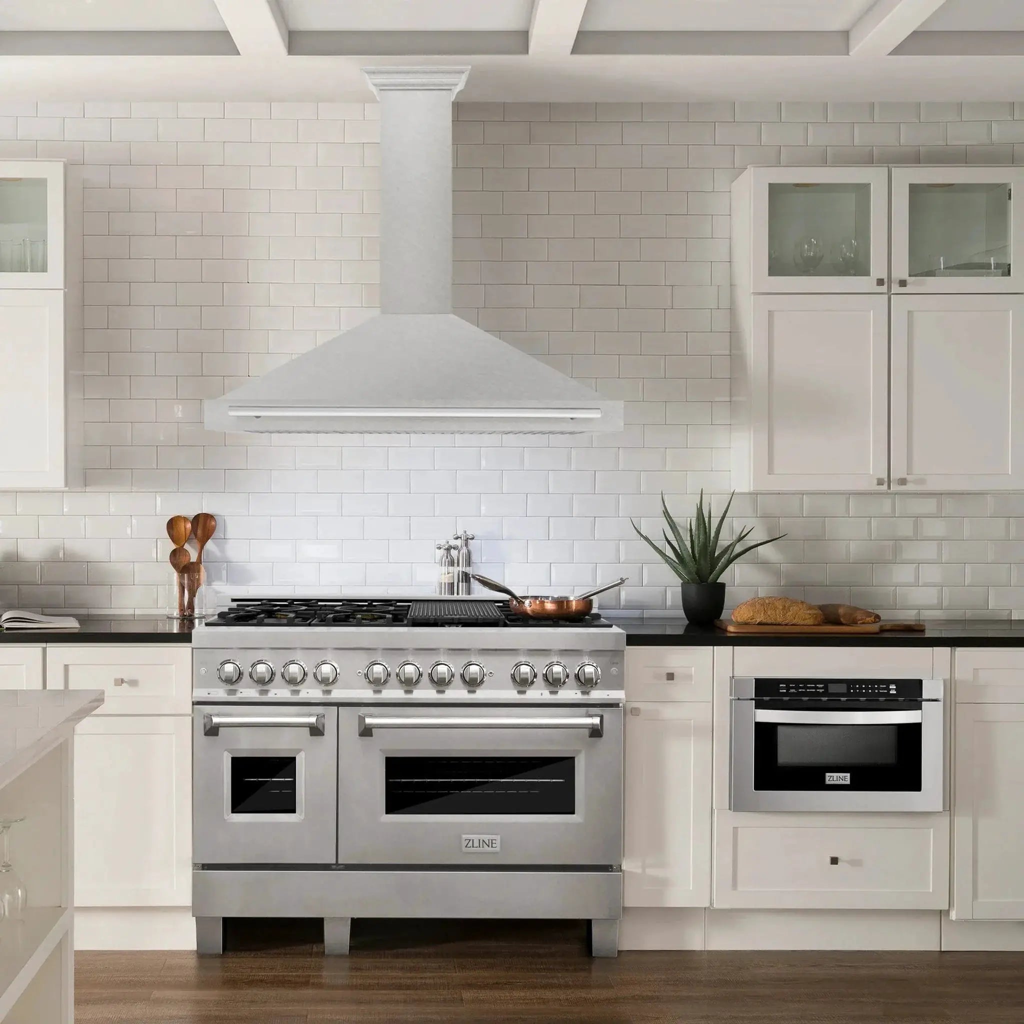 ZLINE 48" Fingerprint Resistant Stainless Steel Range Hood with Stainless Steel Handle KB4SNX-48 by Farmhouse Kitchen and Bath