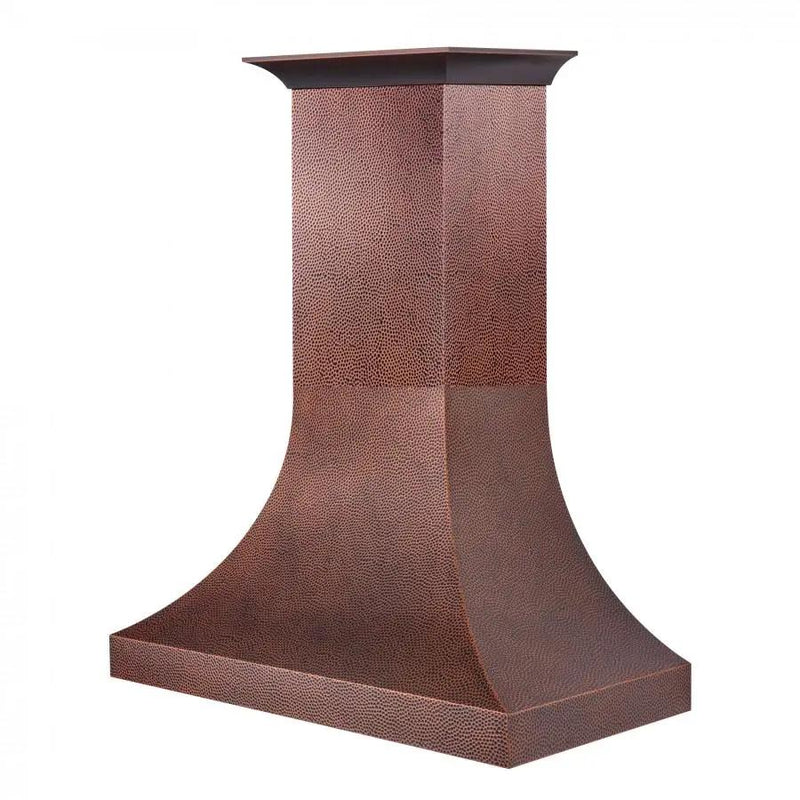 ZLINE 48" Hand-Hammered Copper Finish Wall Range Hood, 8632H-48 by Farmhouse Kitchen and Bath