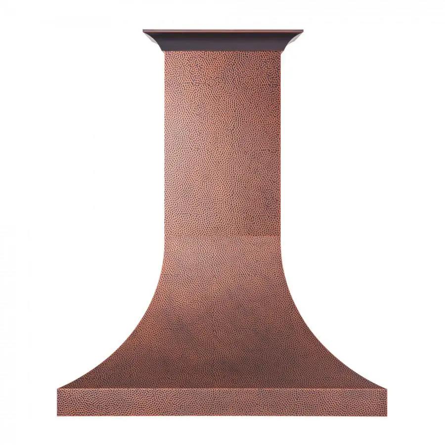 ZLINE 48" Hand-Hammered Copper Finish Wall Range Hood, 8632H-48 by Farmhouse Kitchen and Bath