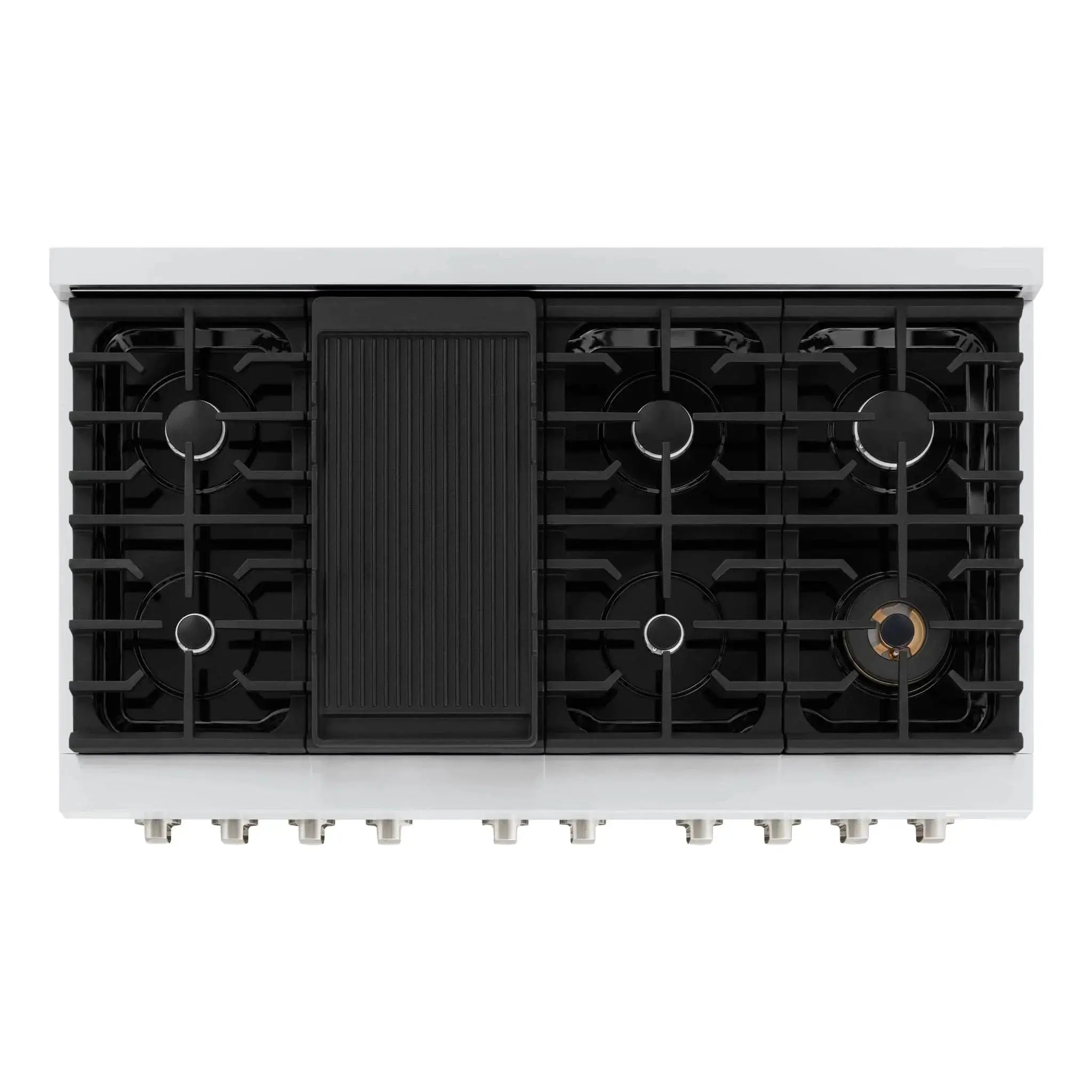 ZLINE 48 in. 8 Burner Double Oven Gas Range, Stainless Steel, SGR48 by Farmhouse Kitchen and Bath