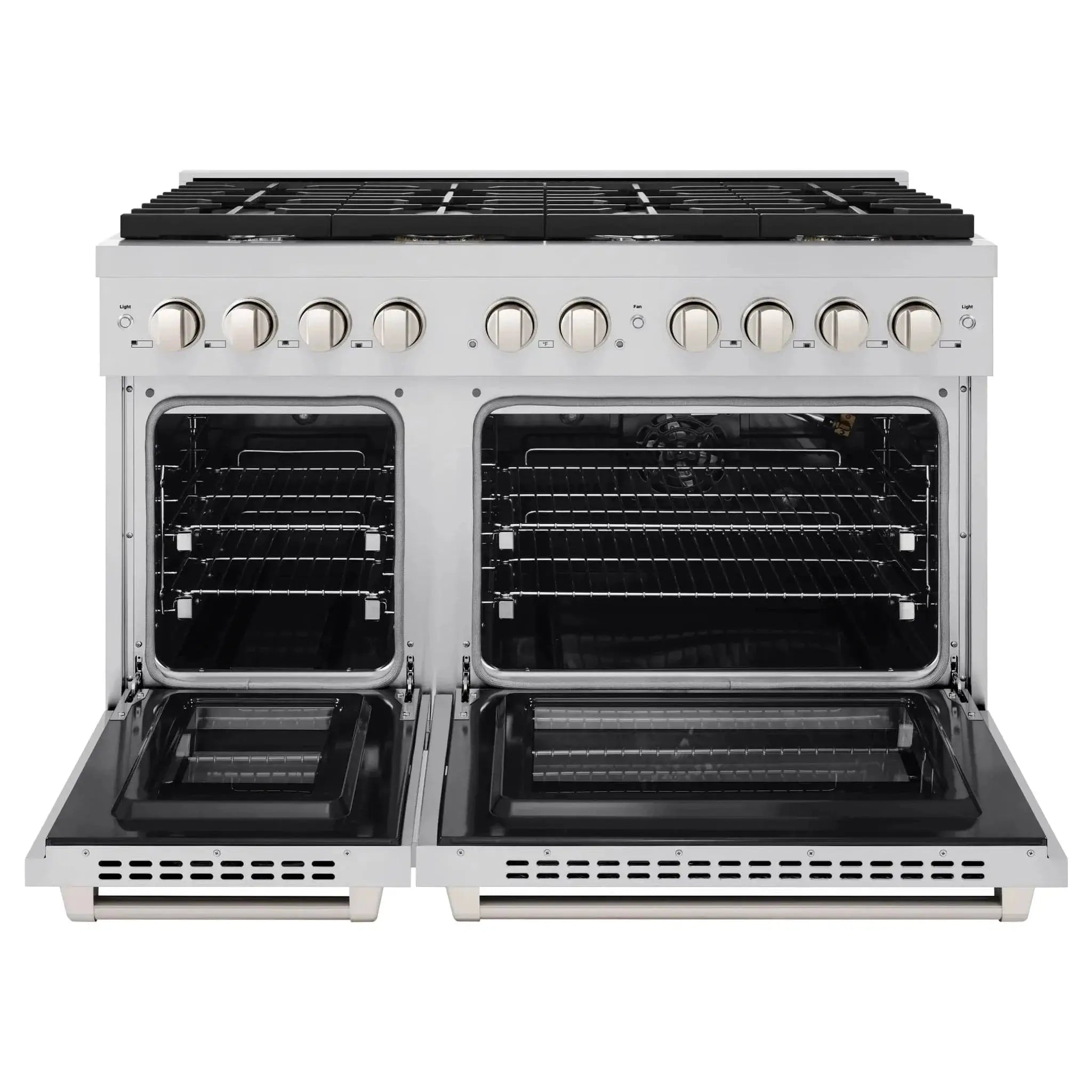 ZLINE 48 in. 8 Burner Double Oven Gas Range, Stainless Steel, SGR48 by Farmhouse Kitchen and Bath